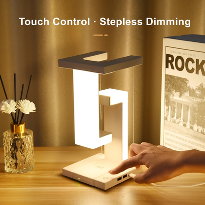 Floating Desk Lamp with 10W Detachable Wireless Charger – Modern Decorative Light