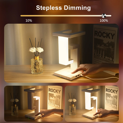 Floating Desk Lamp with 10W Detachable Wireless Charger – Modern Decorative Light