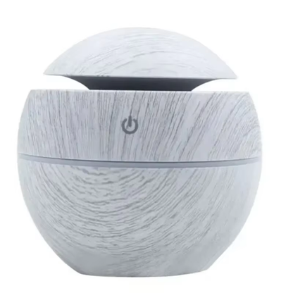USB Ultrasonic Cool Mist Humidifier – Essential Oil Diffuser with Wood Grain Finish